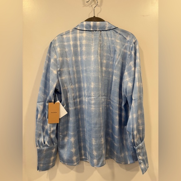 Print Button-Up Shirt Halogen-NWT SIZE: LARGE - Picture 4 of 5